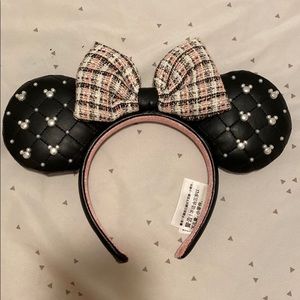Faux leather tweed bow Minnie ears